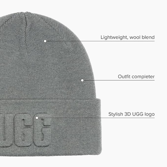 NWT UGG  Men's 3D Graphic Logo Beanie - Picture 4 of 6